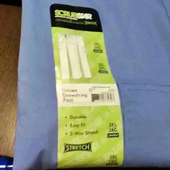 NWT Unisex Scrubstar Core Essentials Scrub Pants Drawstring Tie Size L, 3XL Blue - Picture 8 of 10